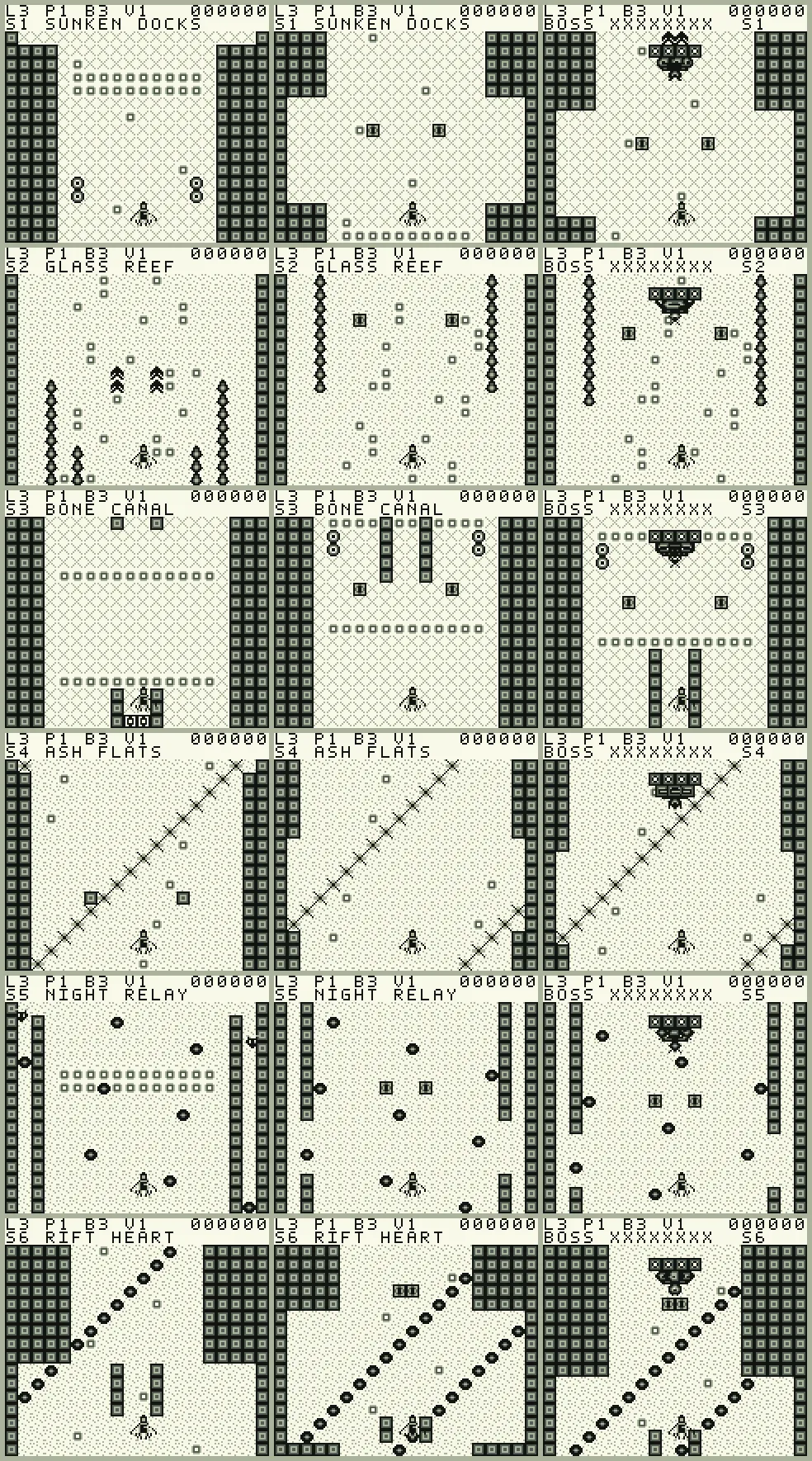 Contact sheet of Blackwater Rift stages and bosses