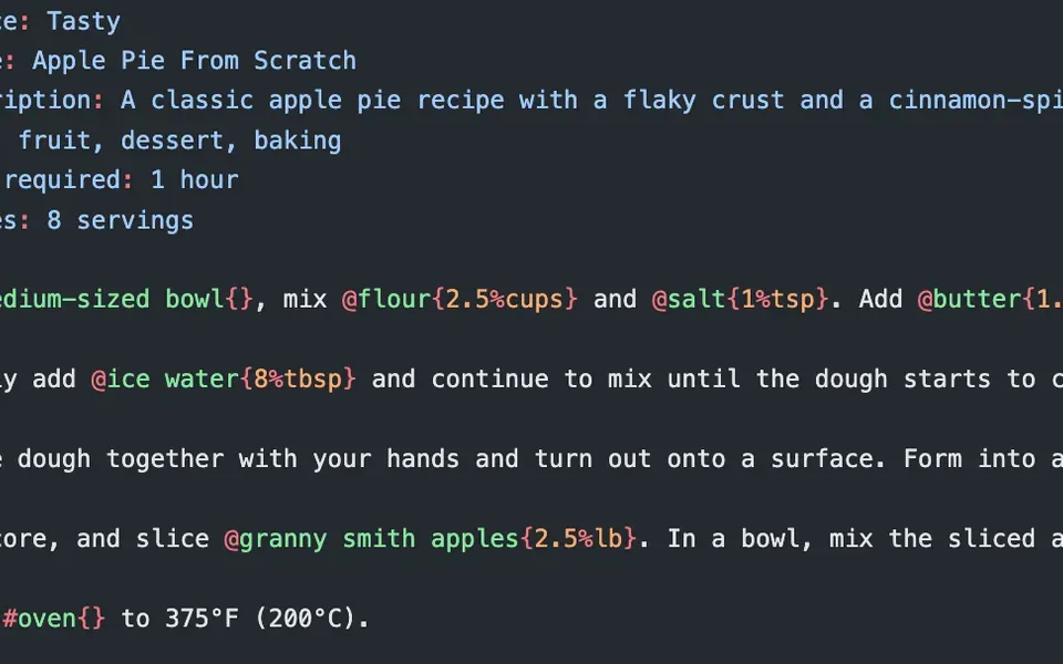 Cooklang Parser