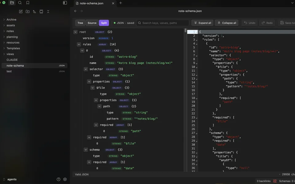 Obsidian Data Editor