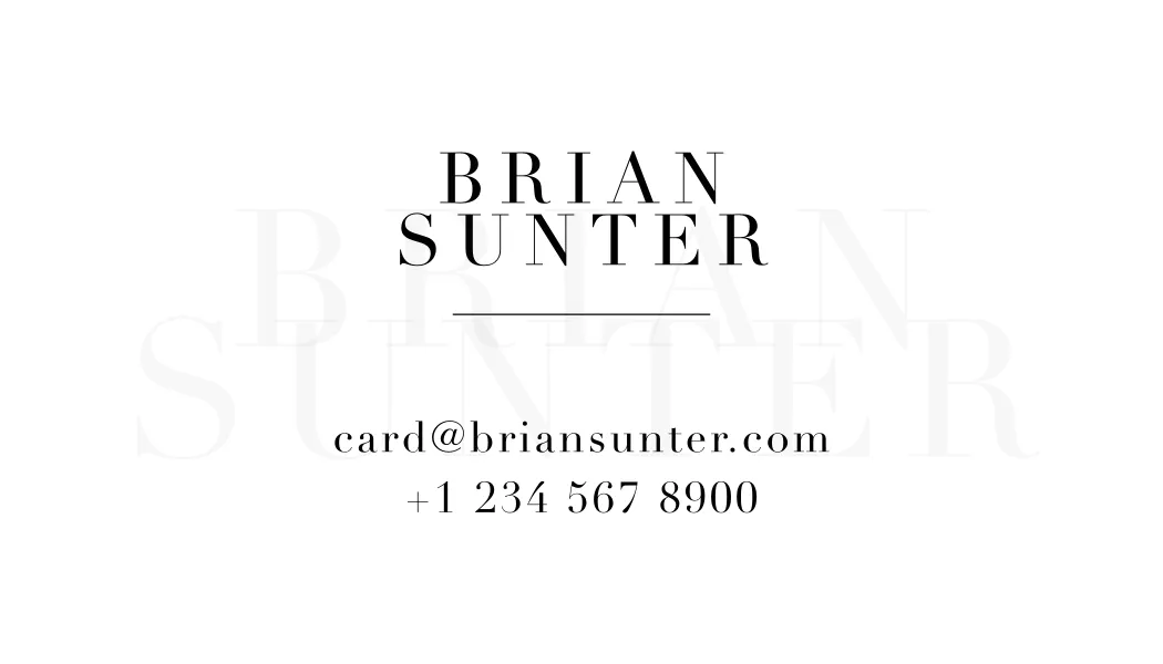 Elegant Serif business card template
