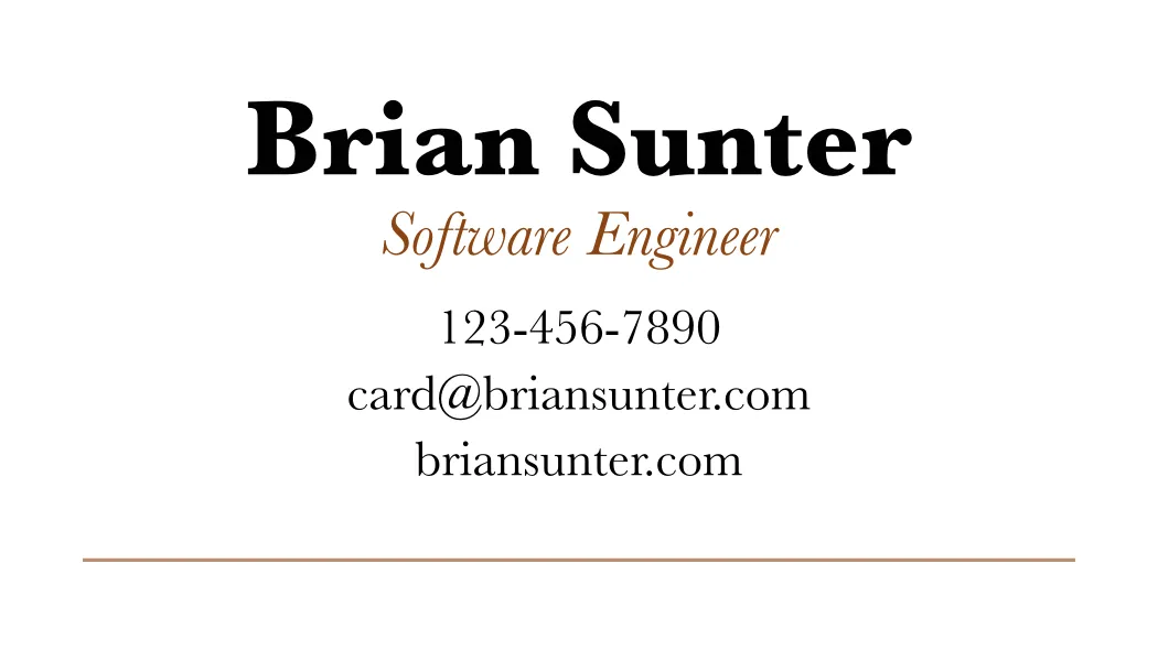 Refine business card template
